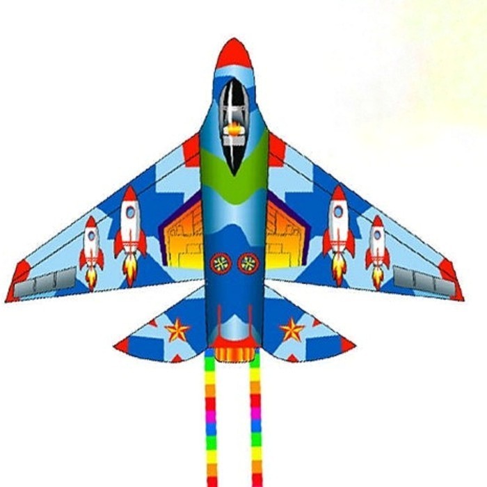Jual Layangan Pesawat / Layang Layang Jet Sukhoi Jumbo - Biru Muda ...