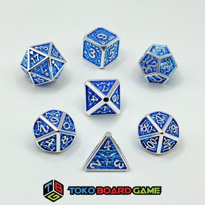 Jual 7 Dice Wizard Metal Dice Set - DND Dice - Dungeons & Dragons ...