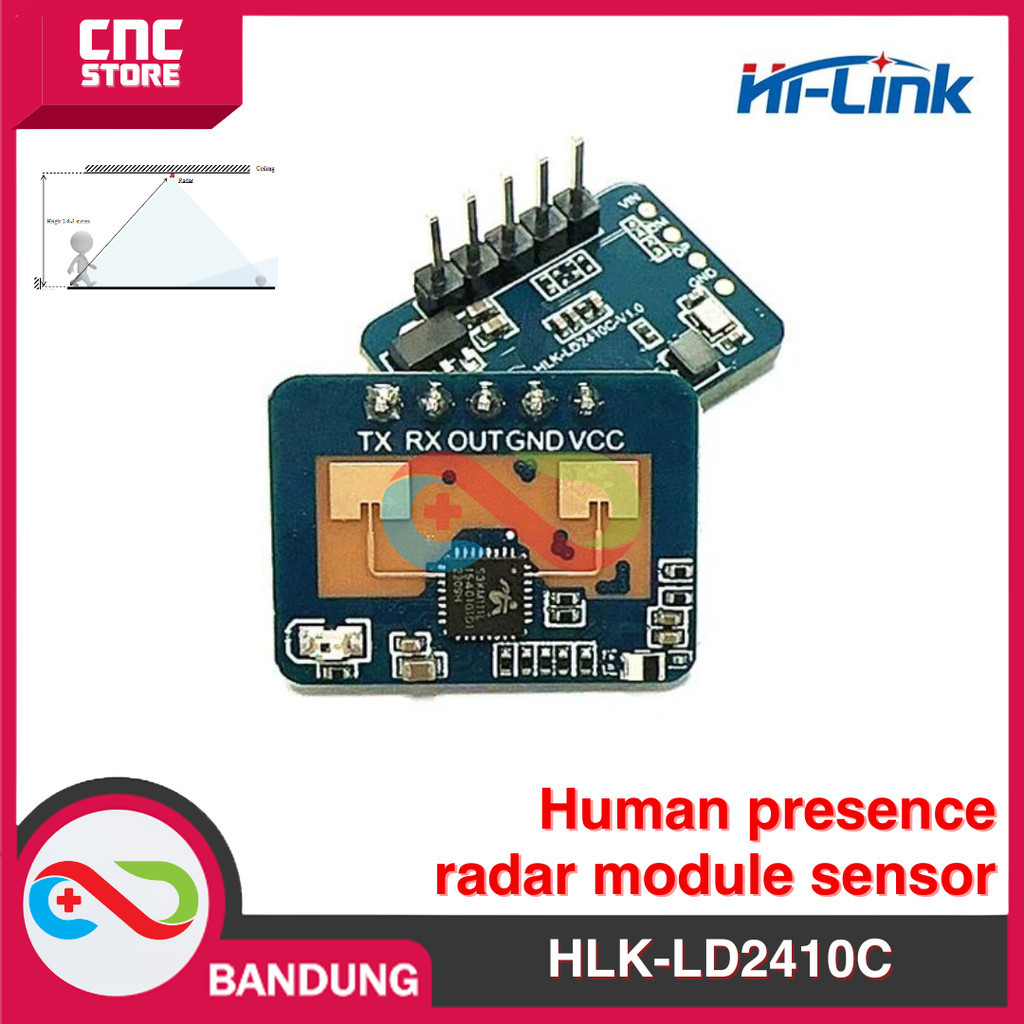 Jual HLK-LD2410C Human presence radar module sensor | Shopee Indonesia