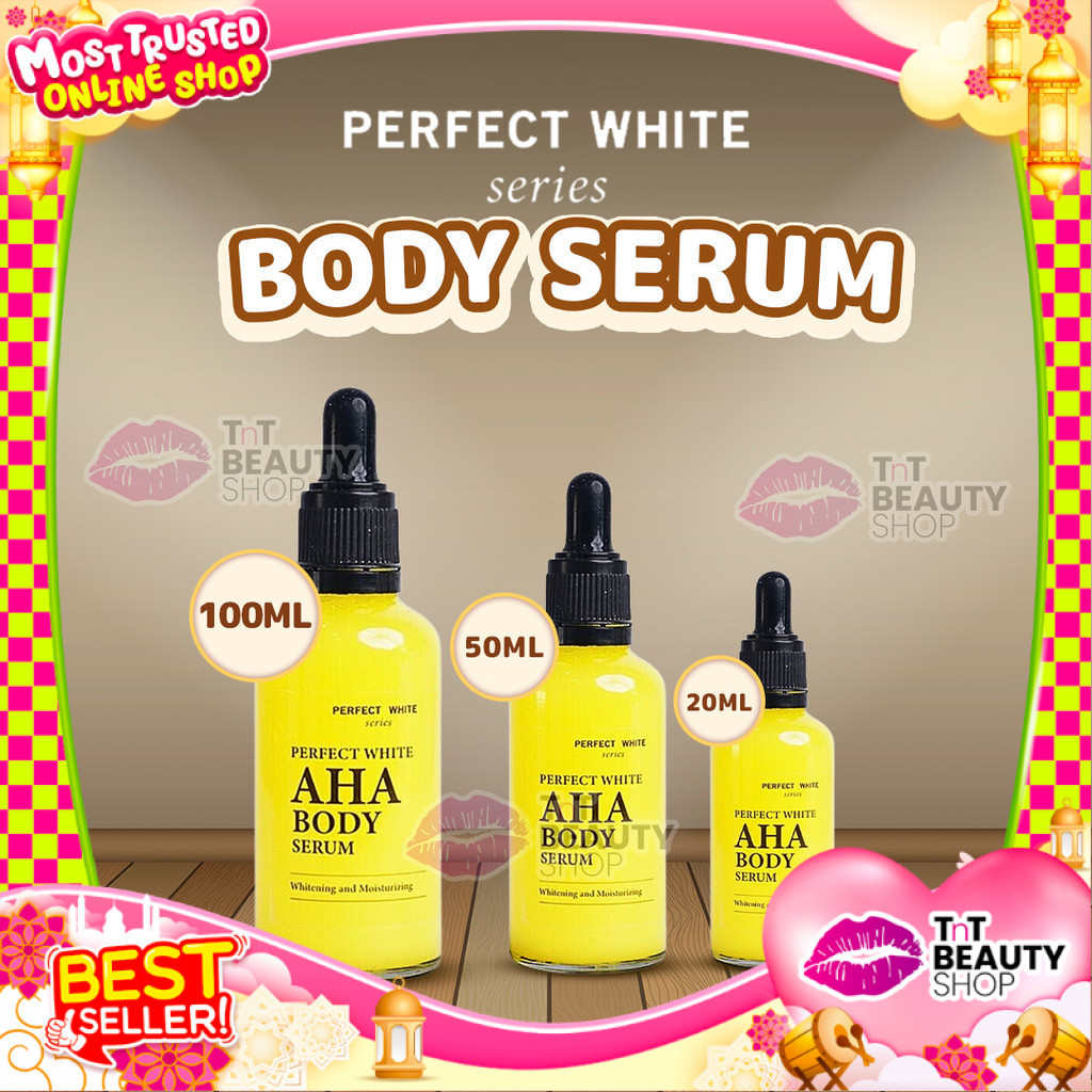 Jual PERFECT WHITE AHA Body Serum Whitening & Moisturizing 50 Ml/20ML ...