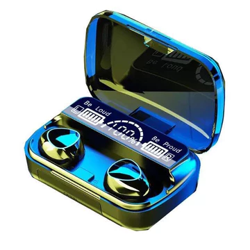 M10 Headset Tws Bluetooth Full Bass Stereo 3500Mah Power Bank Wireless Earphone
