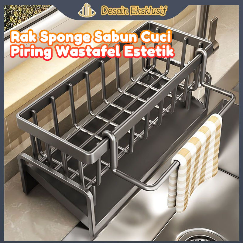 Jual Rak Sponge Sabun Cuci Piring Wastafel Estetik Rak Penyimpanan Spon ...