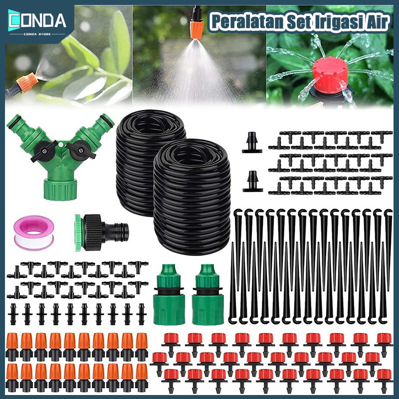 Jual Peralatan Set Irigasi Air1530mtaman Garden Watering Kitset Irigasi Misting Tanaman 8142