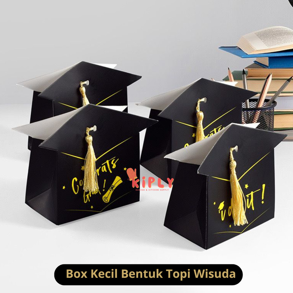 Jual Box Kecil Bentuk Topi Wisuda/Aksesoris Graduation/Box Mini ...