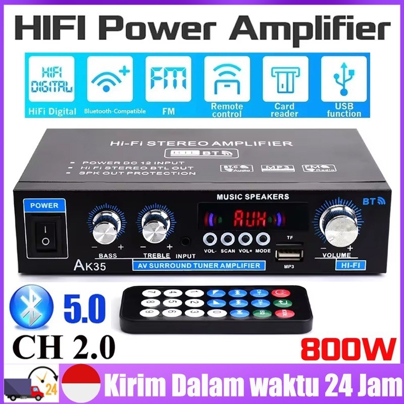 Jual [Ready ya,COD] Power Ampli Amplifier Bluetooth Karaoke Home ...