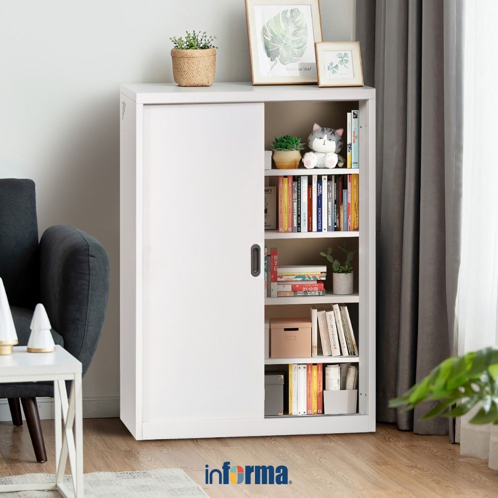 Jual Informa Lucia Kabinet 2 Pintu Geser - Putih Lemari Kabinet ...
