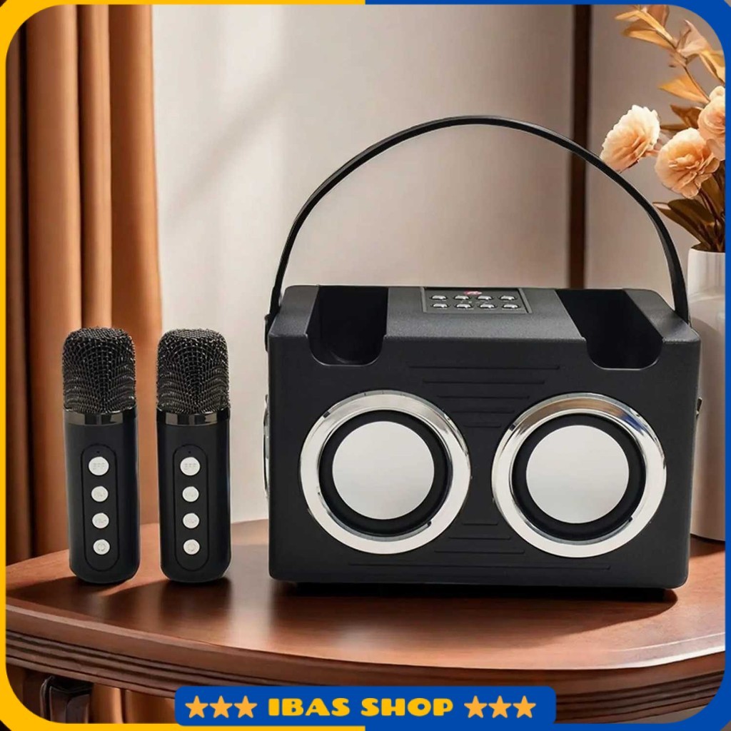 Jual Speaker Bluetooth Portable Karaoke with Wireless Microphone - WJ ...