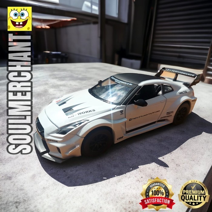 Jual Diecast Mobil Nissan GT-R R35 Liberty Walk CSR2 LBWK Skala 1:24 ...