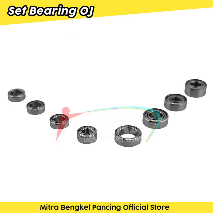 Jual Bearing Reel Pancing | Satu Set Bearing OJ Custom 8 Pcs Sparepart ...