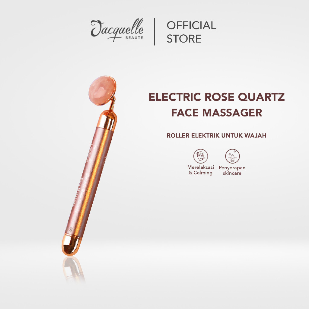 Jual Jacquelle Electric Rose Quartz Face Massager Jade Roller