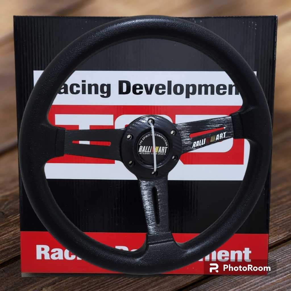 Jual Stir Racing Mobil 13 Inch Hitam Carbon Ralliart Import | Shopee ...