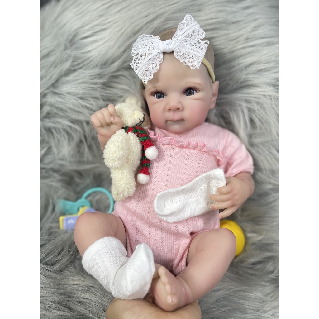19 Inches Lifelike Full Vinyl Body Reborn Baby Girl-Bettie main image 1