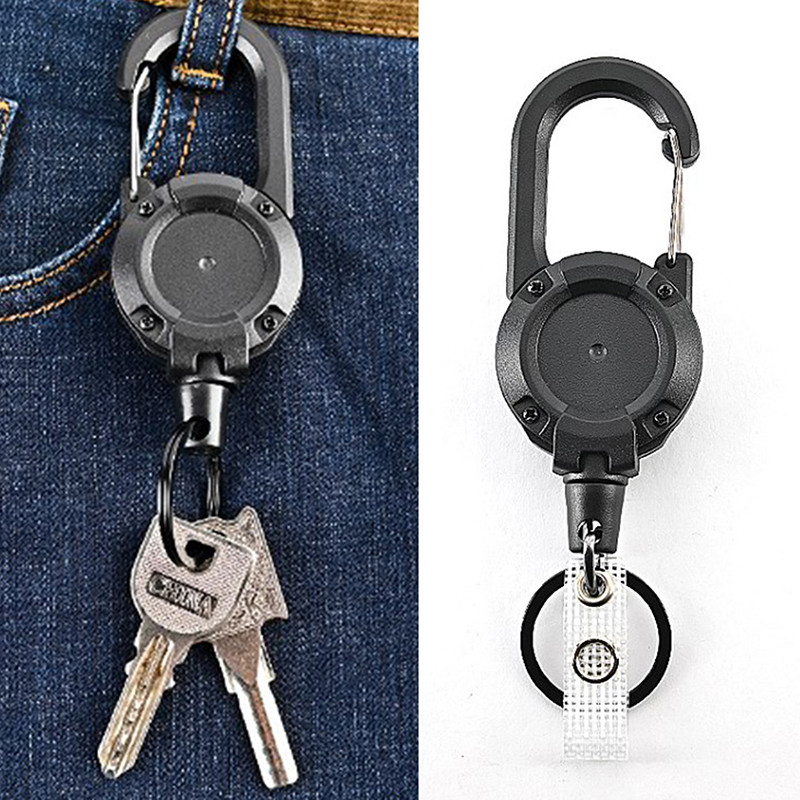Jual Anti-theft Metal Easy-to-pull Buckle Rope Elastic Keychain ...