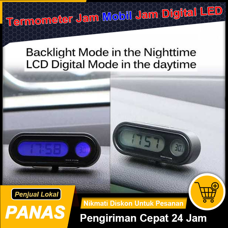 Jual Jam Dengan Termometer Mobil Untuk Dashboard Mobil Termometer Mobil ...