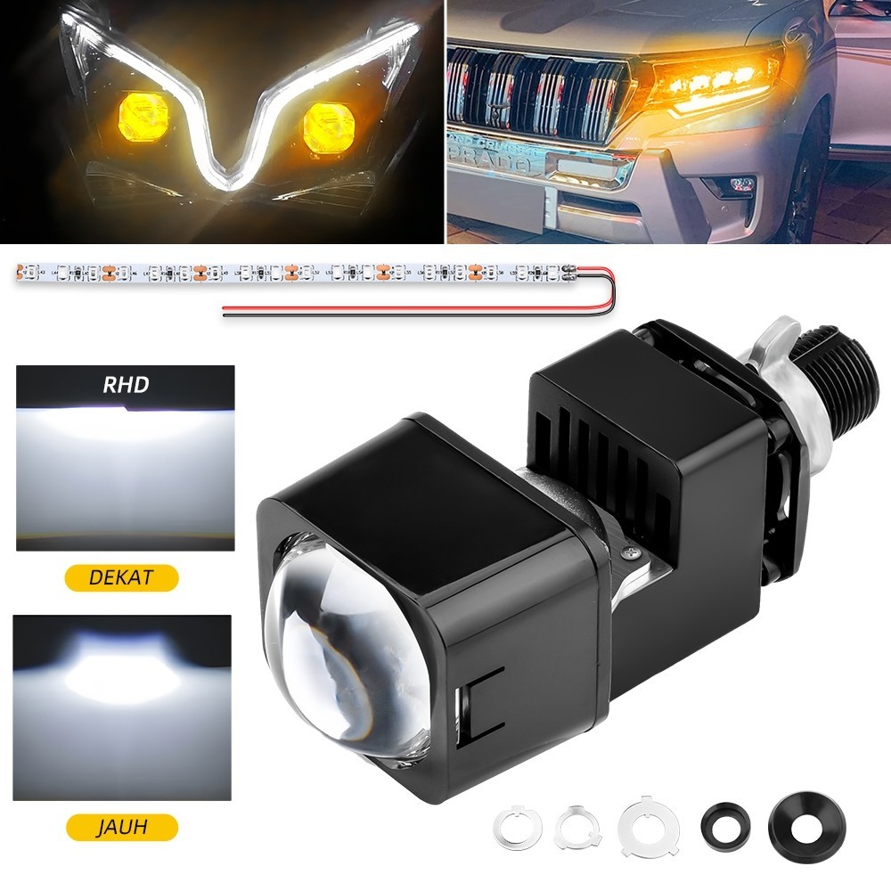 Jual Projector Projie Matrix X1 BiLED 1.5 Inch Motor Mobil free devil ...