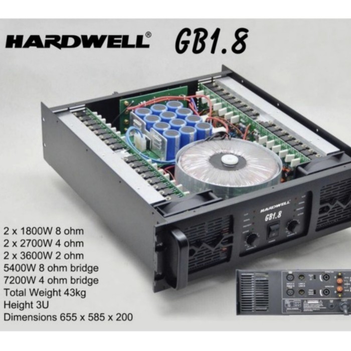 Jual Distributor Power Amplifier Hardwell GB 1.8 / GB 18 Original Power