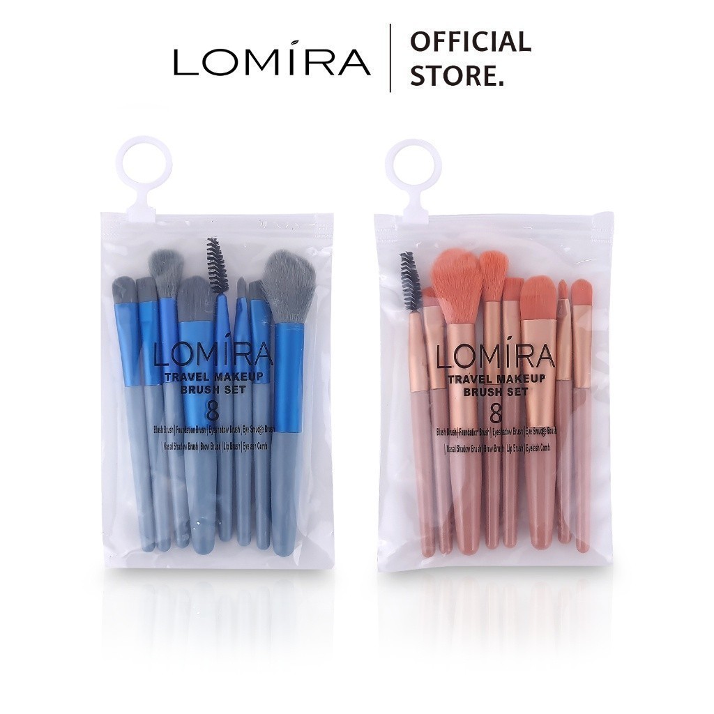 Jual LOMIRA Travel Make Up Brush Kuas Kosmetik Set in Cosmetic