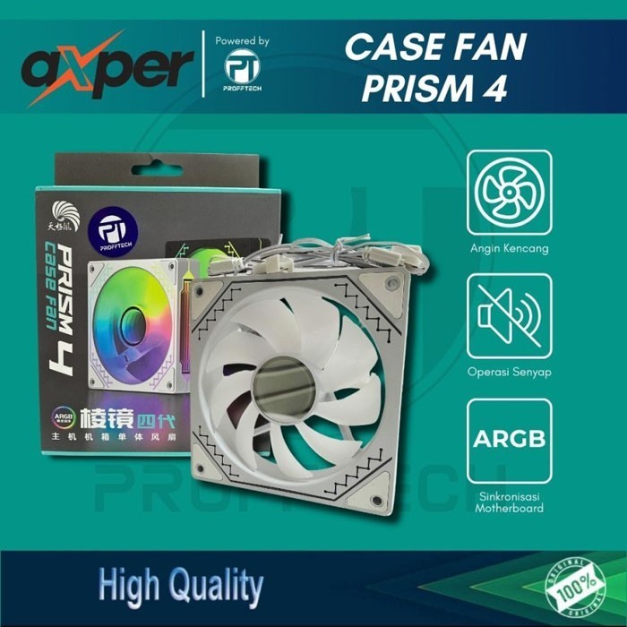 Jual Axper Prism 4 Single Fan Casing ARGB 12 cm Kipas CPU | Shopee ...