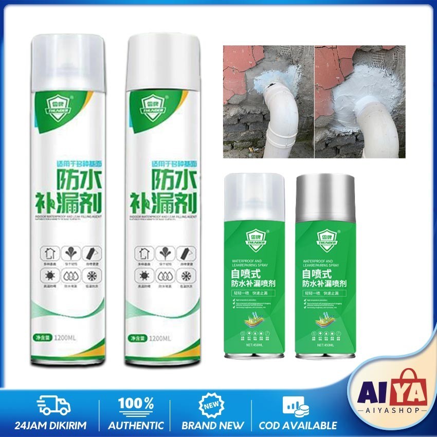 Jual 450/1200Ml Spray Anti Bocor Semprot Waterproof Transparan Putih ...