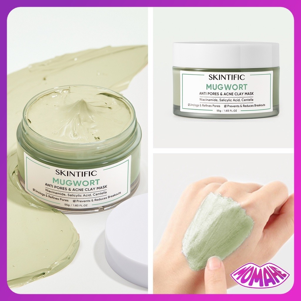 Jual SKINTIFIC Mugwort Mask Anti Pores & Anti Acne Clay &Jerawat Masker