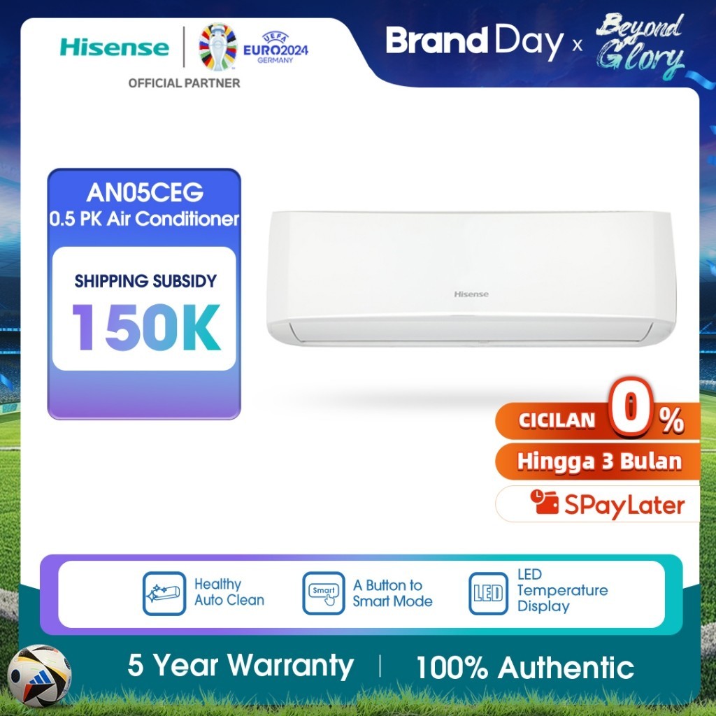 Jual Hisense AC Air Conditioner Standard 0.5PK/1/2PK AN05CEG (Indoor
