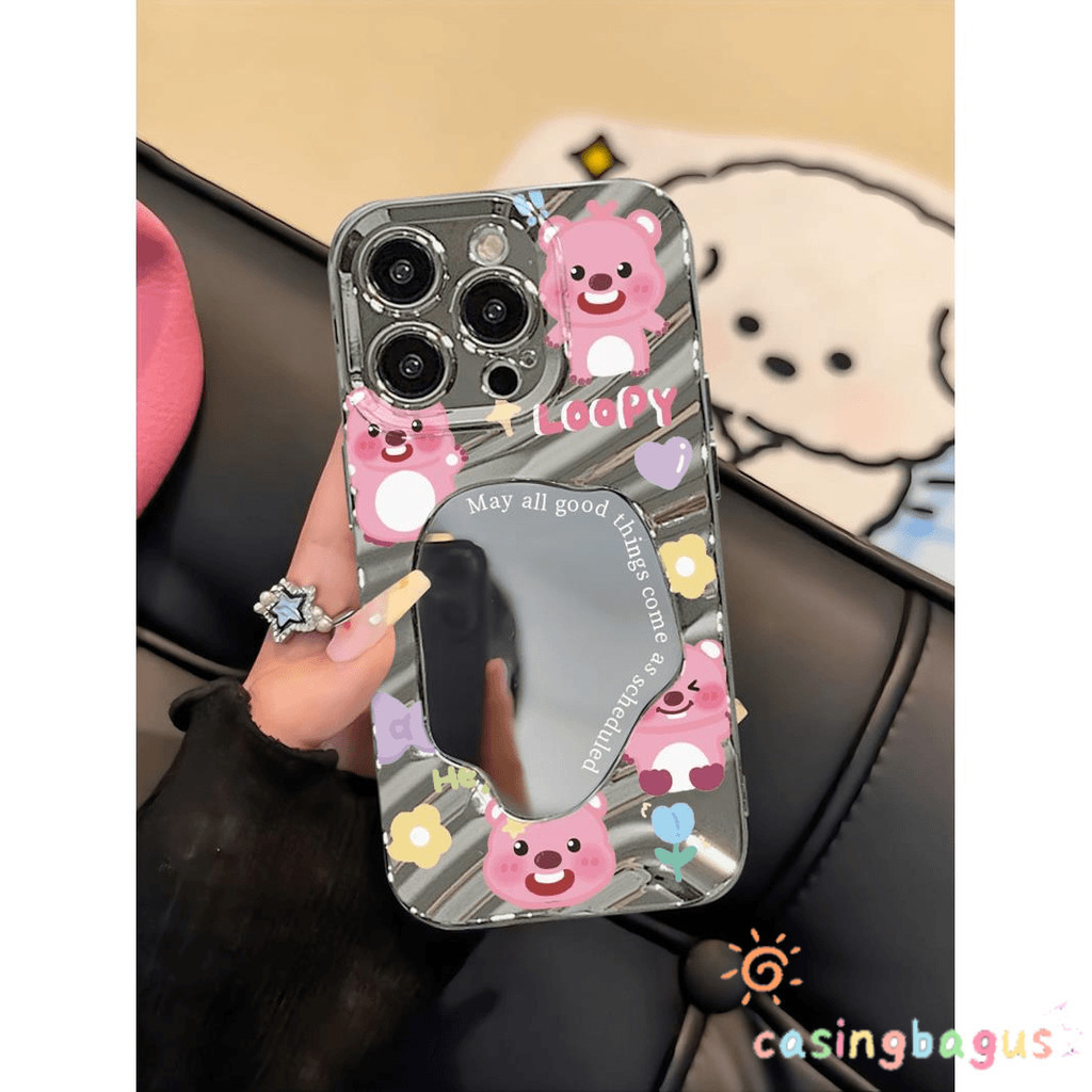 Case Mirror Loopy Softcase Sassing Lucu Casing hp iPhone 11 12 15 14 13  PlusProMax 7Plus SE2 SE3 6s X XS XR XS Max Plus premium case hp  shockproof