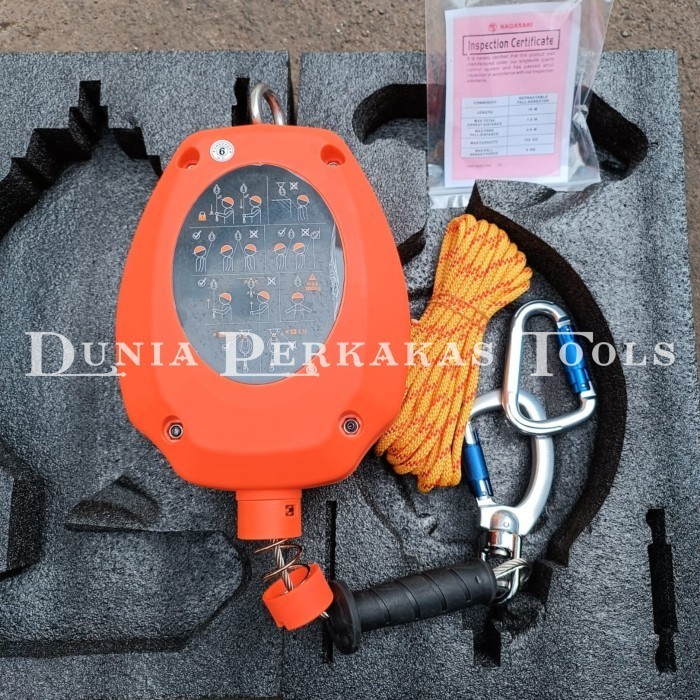 Jual Fall Arrester Retractable NAGASAKI 6 10 12 15 20 Meter Alat ...