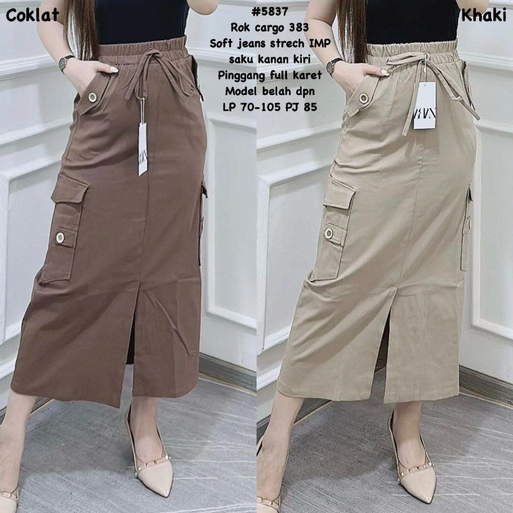 Jual DO - Cargo Rok Twill Strecth Span Skirt Belah Cheza Cargo Skirt #4 ...