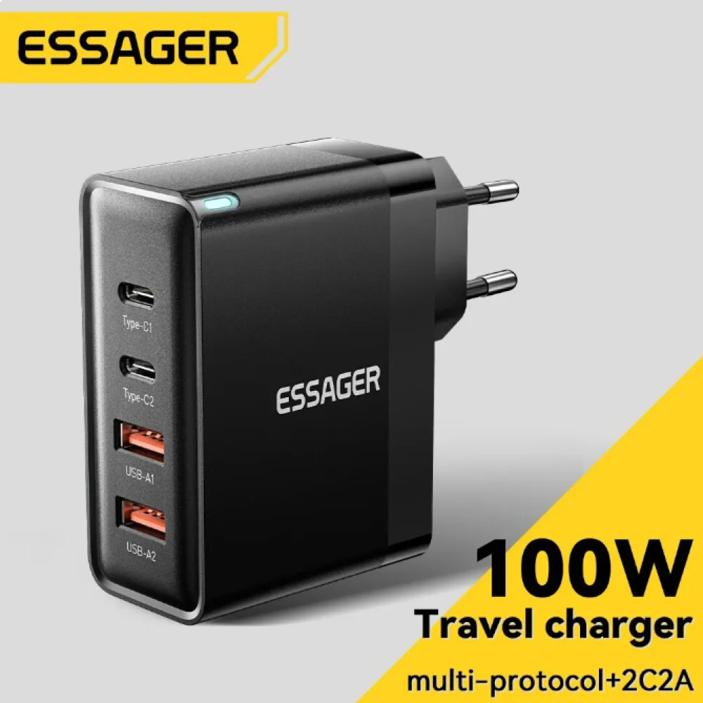 Jual Essager Kepala Charger Fast Charging Gan Multi Port Pd W