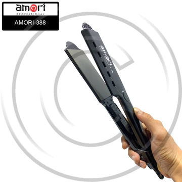 AMORI 388 Catokan Rambut Plat Lebar Rata Dengan Ceramic Tourmaline Ionic CO
