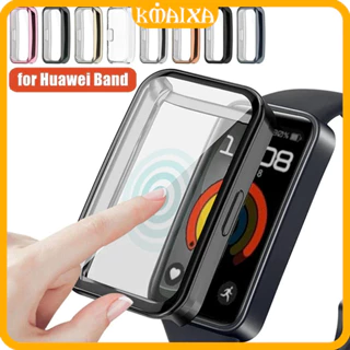 Soft Tpu Case for Huawei Band 10 9 Huawei Band 8 All-inclusive Electroplated Protective Cover Bumper Screen Protector Draw Watch Accessories for Jam Tangan Smartwatch Anti Gores Huawei Band 9 8 NFC