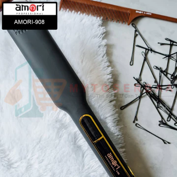 AMORI 908 Catokan Rambut Plat Lebar (Wide Plate) Dengan Nano Titanium Ceramic MCH Heater MY