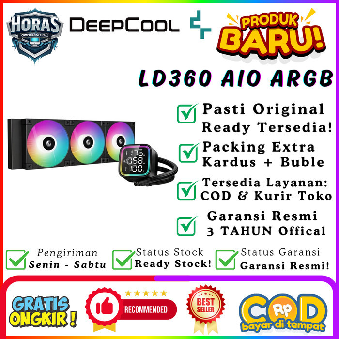 Jual Deepcool LD360 360mm Liquid CPU Cooler with Multi-Line Display ...