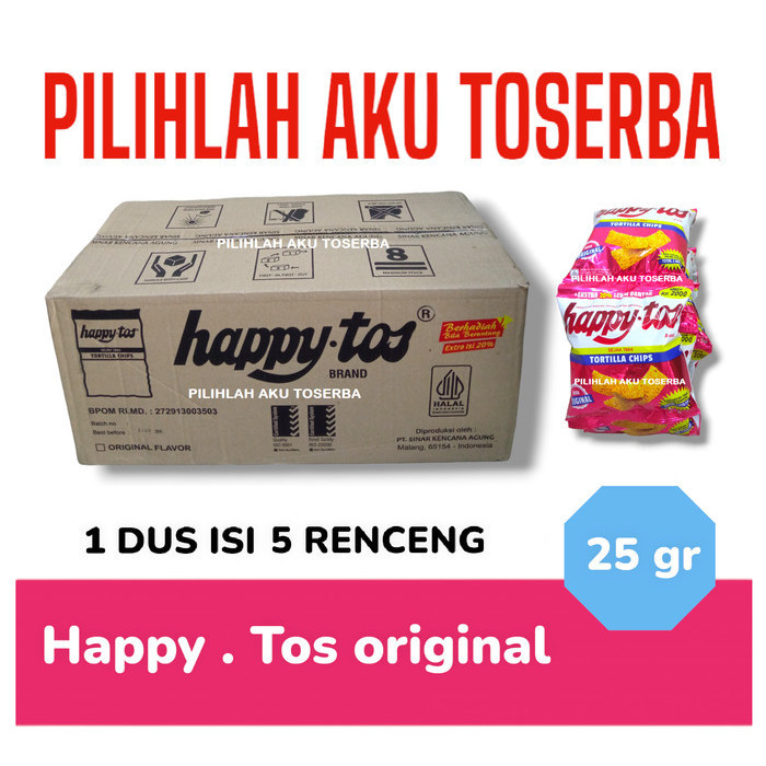Jual HAPPY TOS Tortilla Chips ORIGINAL RENCENG - ( HARGA 1 RENCENG ...