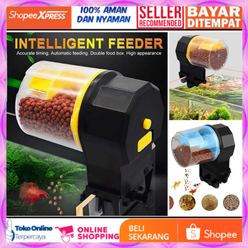 Jual Dispenser timer Makanan Ikan Aquarium Automatic Food Timer ...