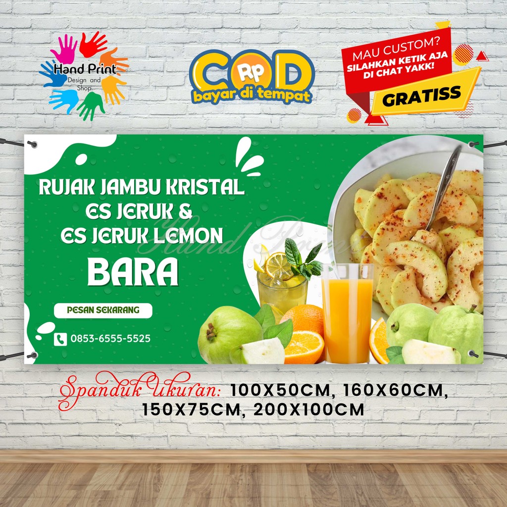 Jual Cetak Spanduk Banner Rujak Es Jeruk Dan Es Lemon MMT Spanduk ...