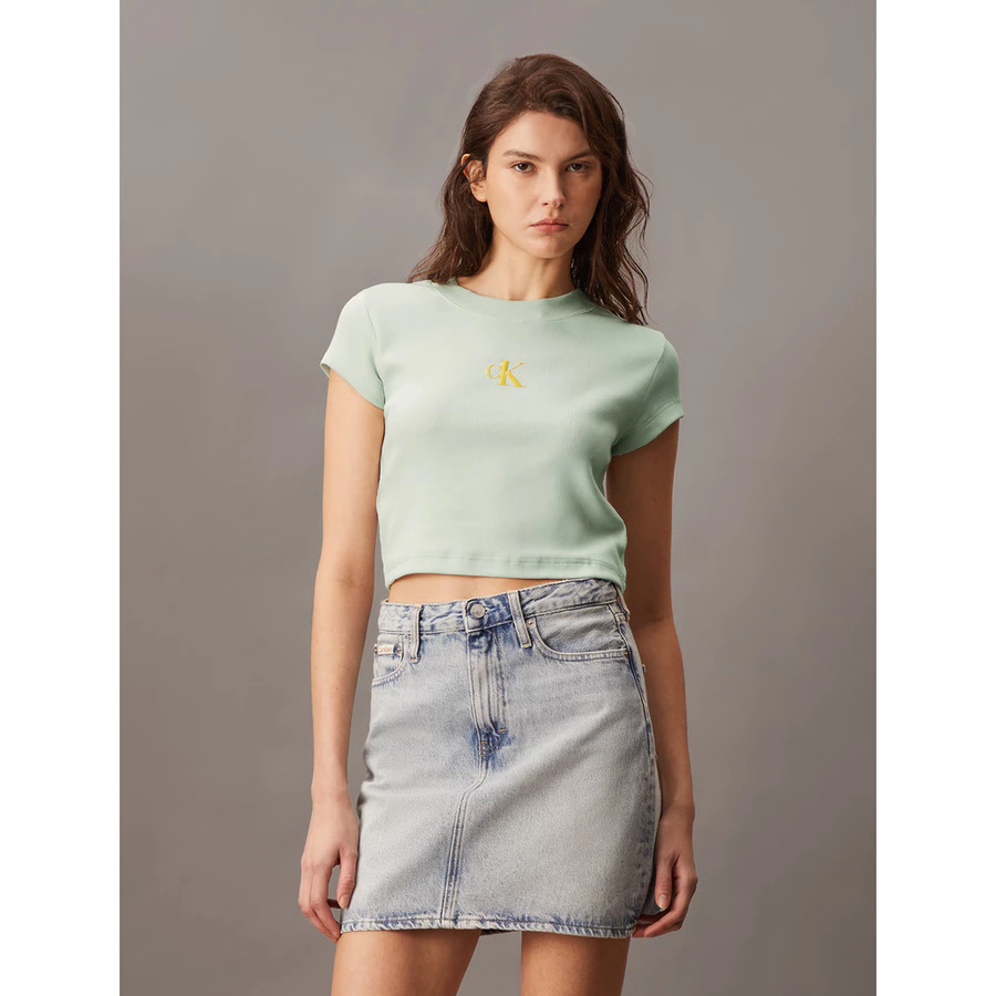 Slim Cropped Monogram T-shirt