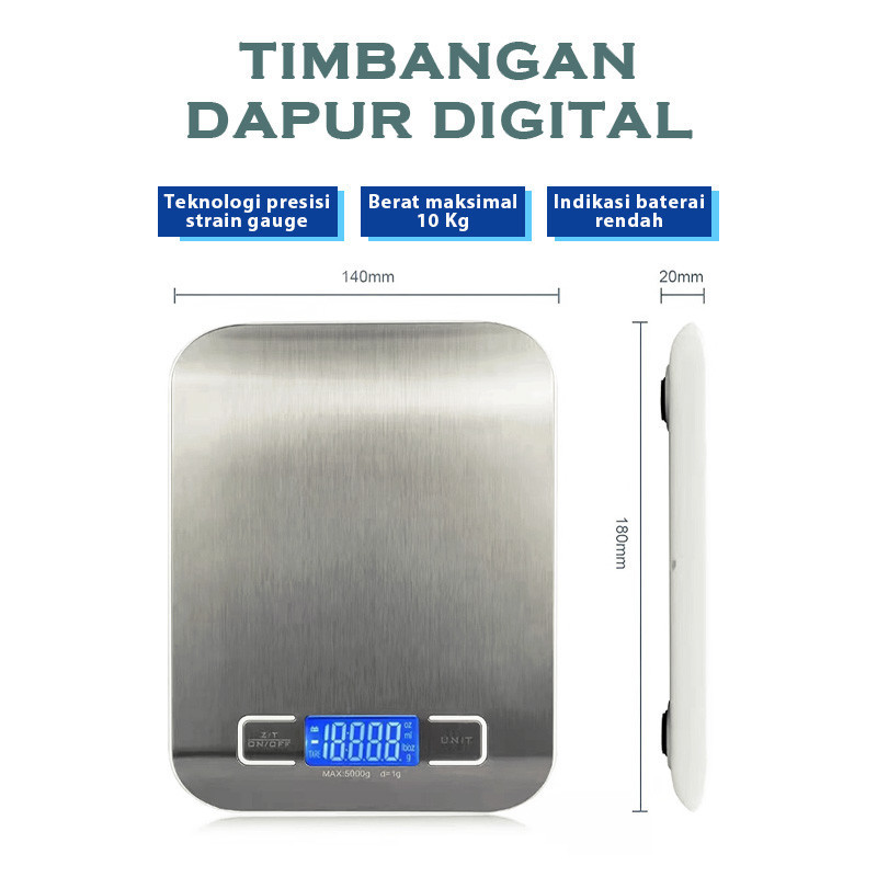 Jual Timbangan kue dapur digital baking roti masak 10KG /1G Yang Kuat ...