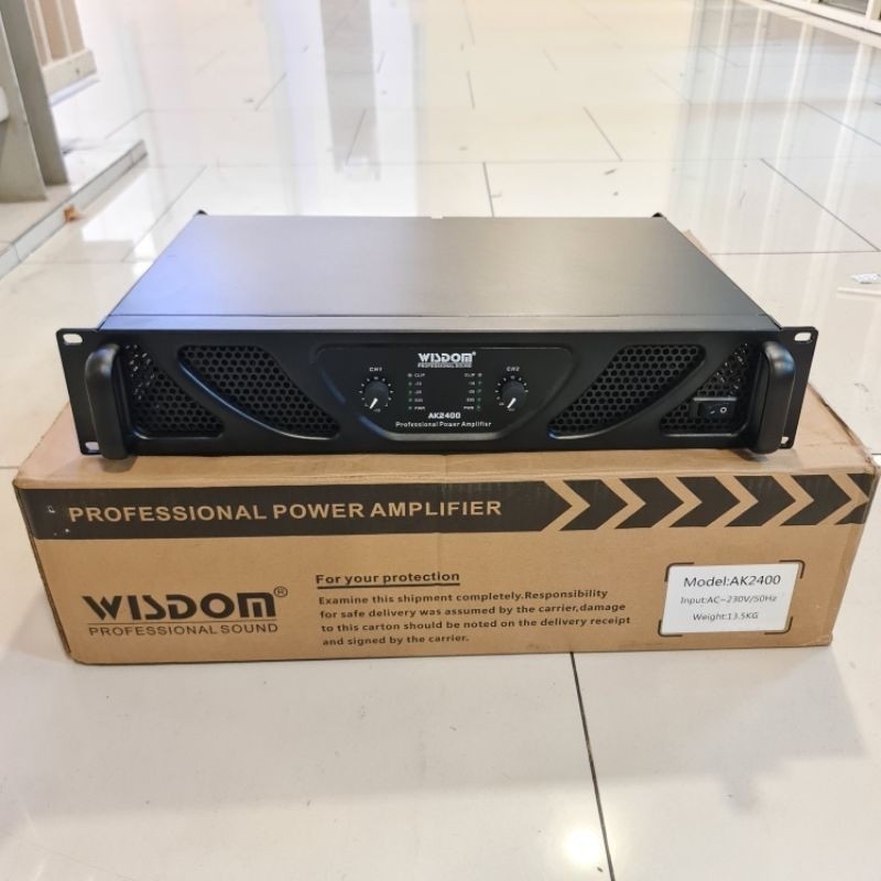 Jual Wisdom AK2400 2-Channel Power Amplifier Wisdom Ak-2400 2024