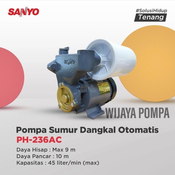 Jual POMPA BOOSTER OTOMATIS SANYO PH 236 AC | Shopee Indonesia