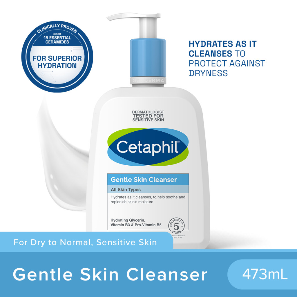 Jual Cetaphil Gentle Skin Cleanser 500ml dengan Niacinamide, Glycerin ...