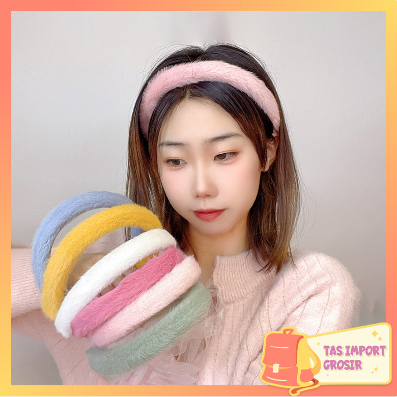 Jual Tas Import - F6406 Bando Bulu Korean Style / Hair Band Pom Pom ...