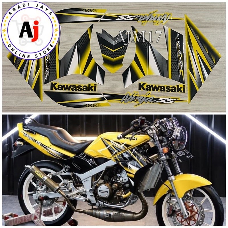Jual Striping decals stiker lis motor NINJA SS 2013 KUNING | Shopee ...