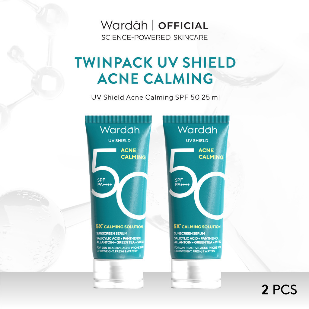 [TWINPACK] Wardah UV Shield Acne Calming Sunscreen SPF 50 PA++++