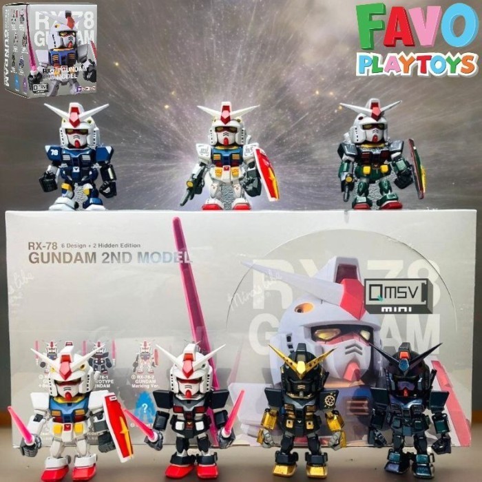 Jual BANDAI QMSV Mini RX-78 Gundam 2nd Model Series RX-78-2 Blind Box ...