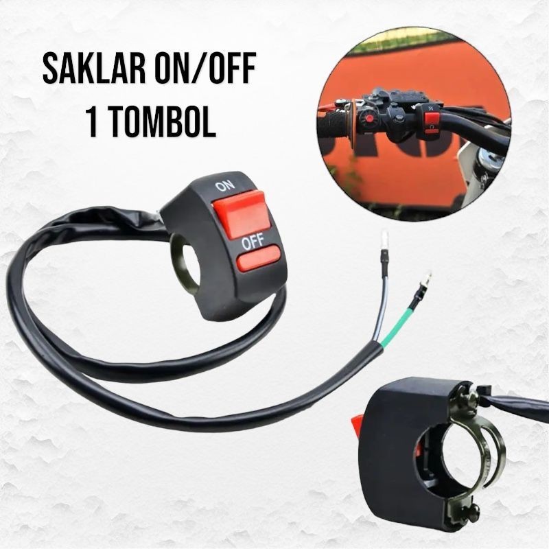 Jual Saklar Lampu ON / OFF 1 tombol Saklar Stang Motor Universal ...
