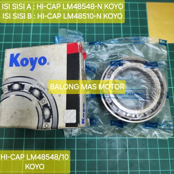 Jual BEARING MOBIL LAKER HI-CAP LM48548/10 KOYO ( HI-CAP LM48548-N KOYO ...