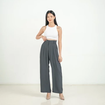 Tutuloph Basic Long Kulot V3 Kulot Celana Karet Kantor Highwaist Pants Flowy Pants All Size