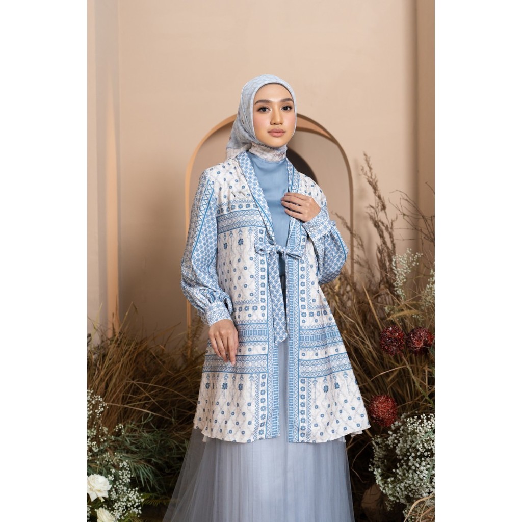 Jual Klamby - Mariri Outer Tunic Serene Azure | Shopee Indonesia