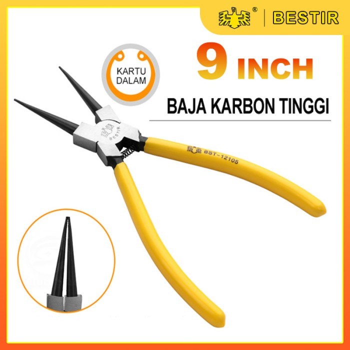 Jual Tang Circlip Penjepit Bengkok Small Snap Ring Pliers Cr-V Heavy ...